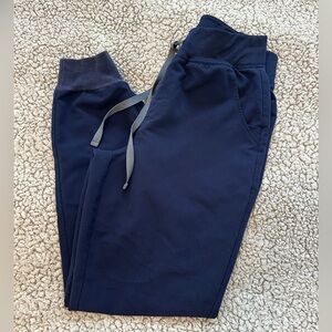 FIGS High Waisted Zamora Jogger Scrub Pants S Navy
